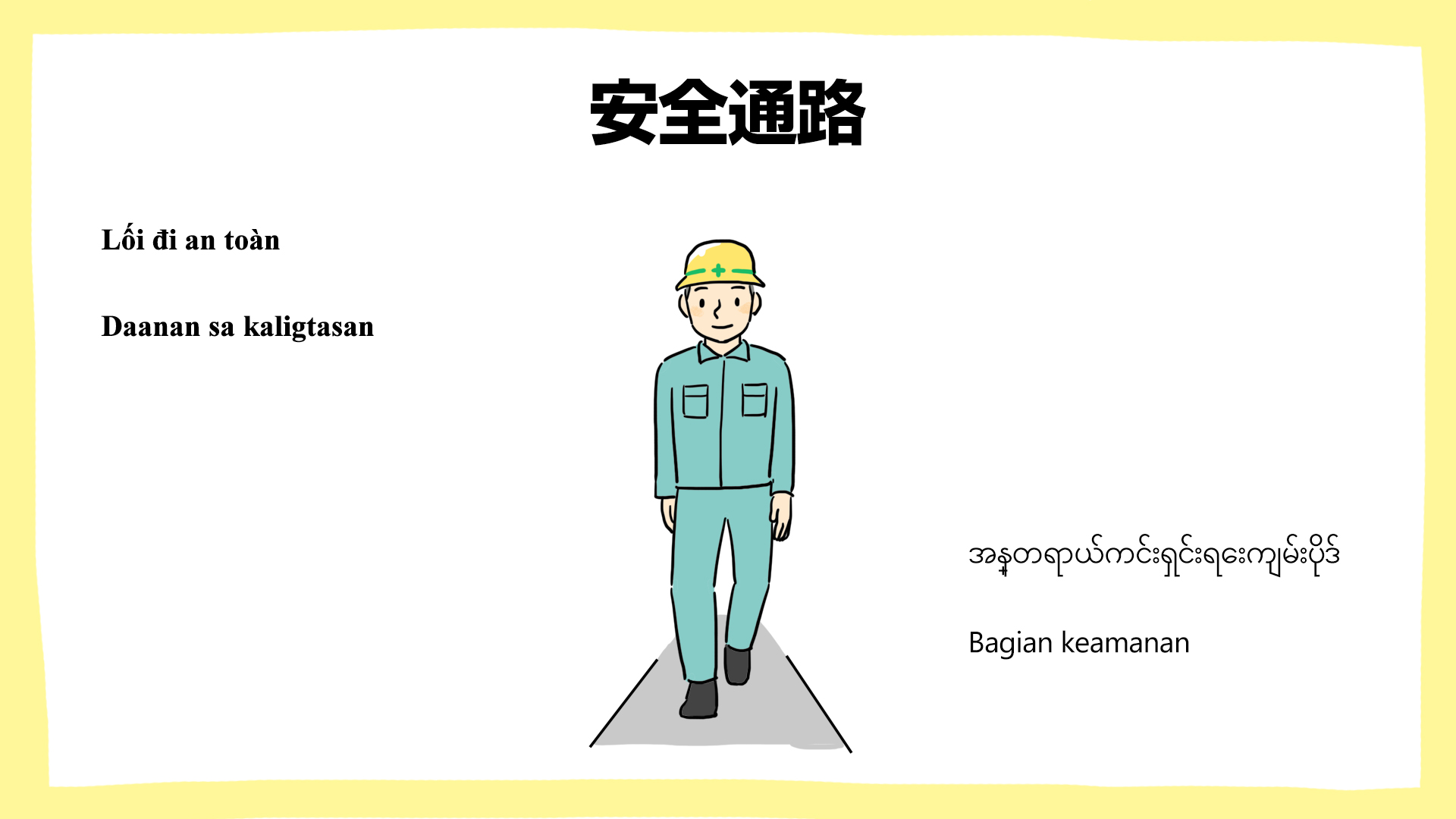 安全通路・建設現場の安全ポスター