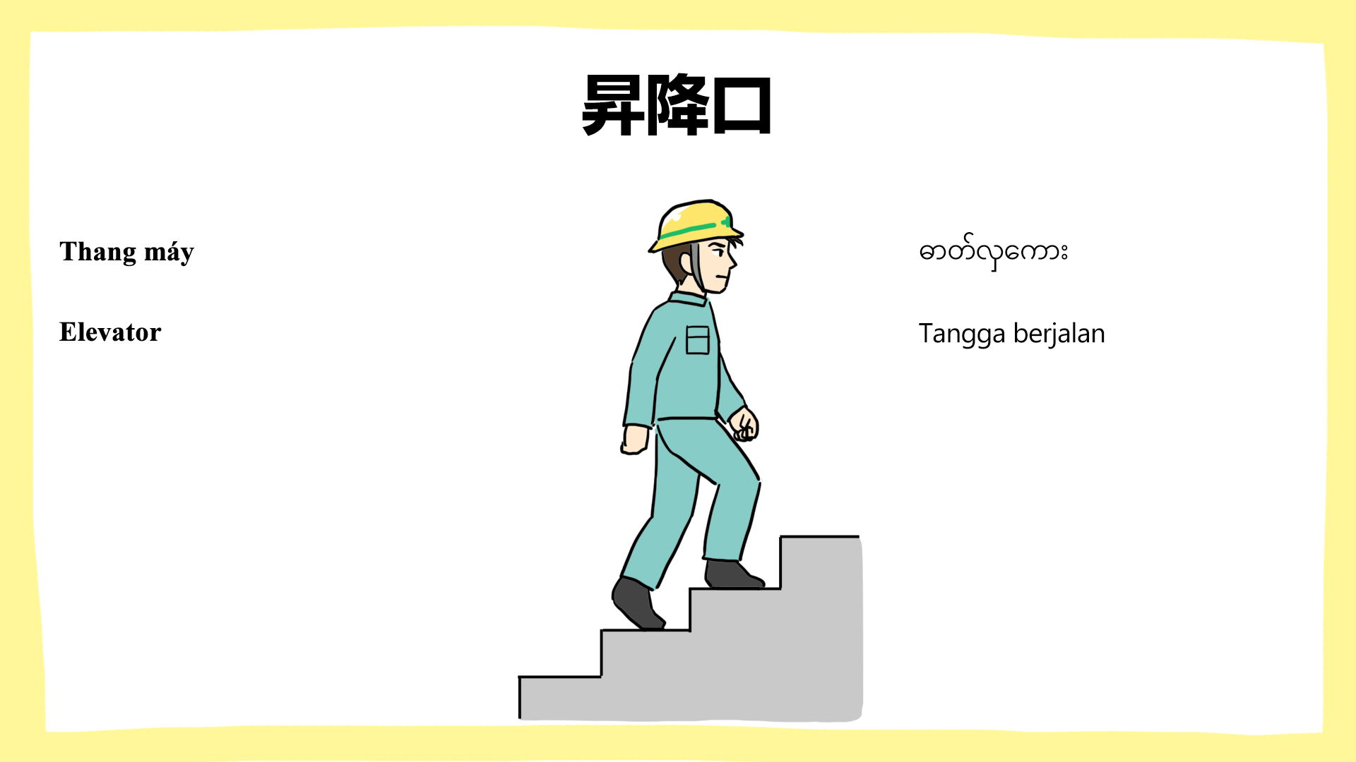 昇降口・建設現場の安全ポスター