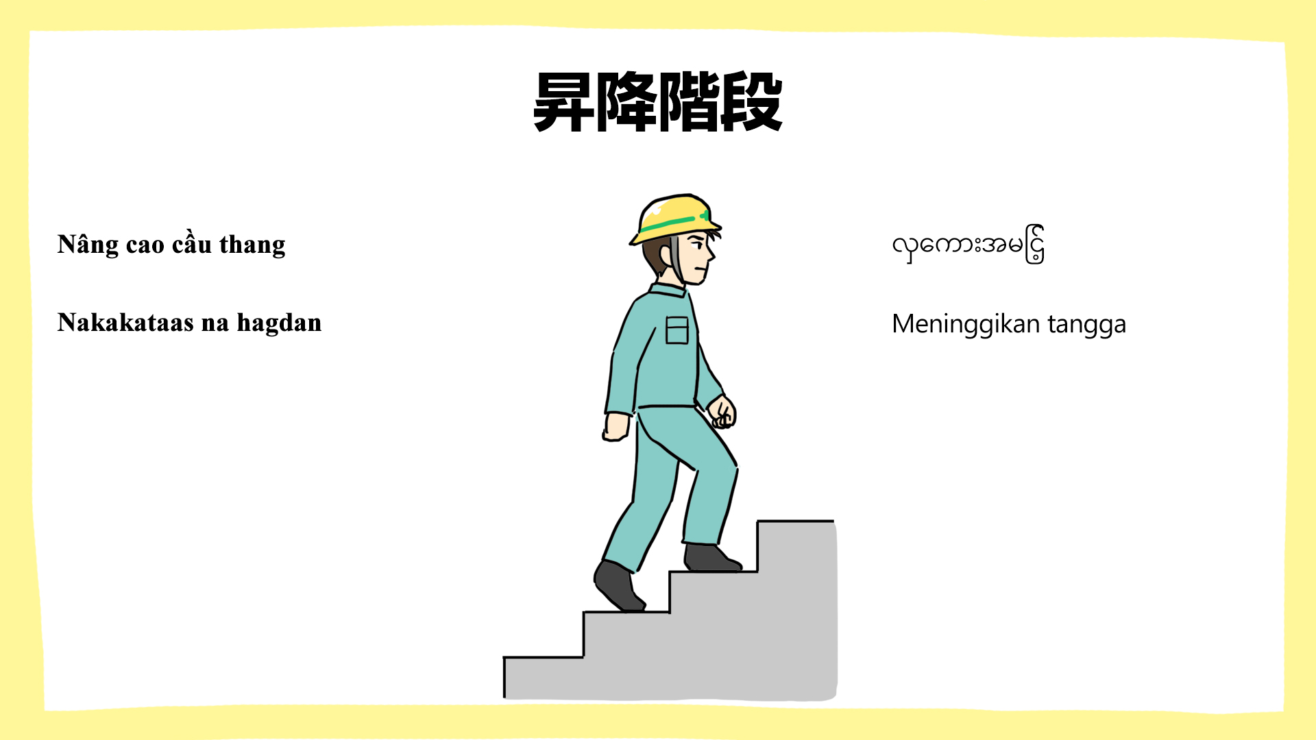 昇降階段・建設現場の安全ポスター