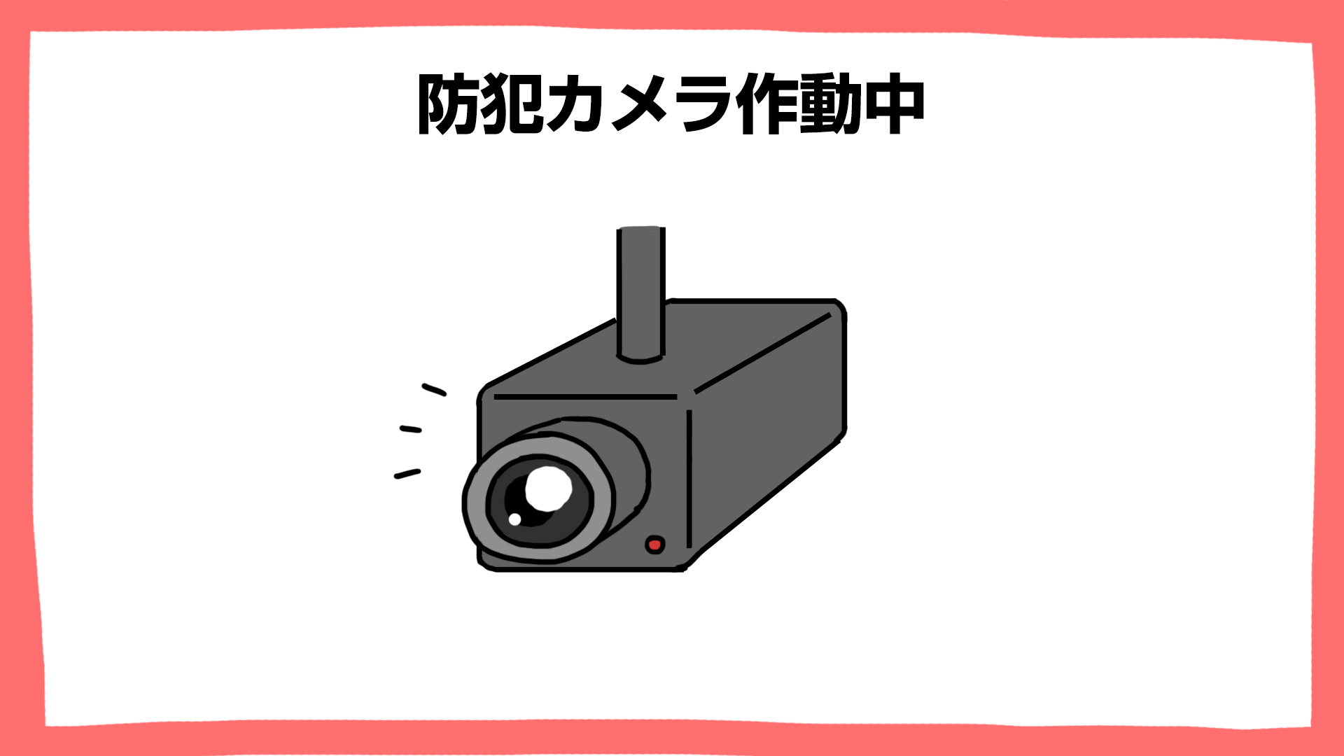 防犯カメラ作動中・建設現場の安全ポスター