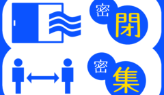 三つの密を避けましょう