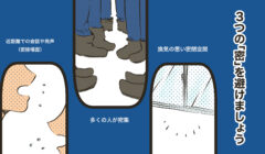 三つの密を避けましょう