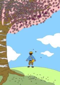 季節イベントポスター お花見