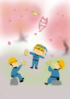 季節イベントポスター お花見