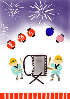 季節イベントポスター お祭り