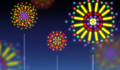 季節イベントポスター花火