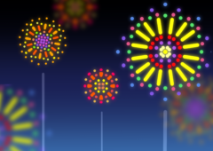 季節イベントポスター花火